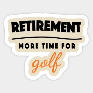 Retirement Gift Retired Elderly Party Golf Sticker